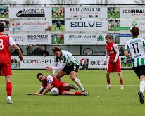 HL20260321013 GENEMUIDEN, NETHERLANDS - MARCH 21: Competition match between SC Genemuiden vs USV Hercules at Sportcomplex de Wetering on march 21, 2026 in Genemuiden,...