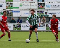 HL20260321014 GENEMUIDEN, NETHERLANDS - MARCH 21: Jules Stokkers (l) of Hercules, Gerben Kolk (m) of Genemuiden, Olivier van Eldik (r) of Hercules. Competition match between...