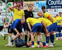 HL20260418013 STAPHORST, NETHERLANDS - APRIL 18: Team of Staphorst. Competition match between v.v. Staphorst vs SC Genemuiden at Sportcomplex het Noorderslag, Staphorst april...