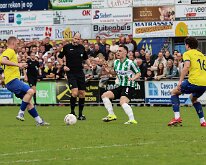 HL20260418016 STAPHORST, NETHERLANDS - APRIL 18: Ref. Jorn te Kloeze (l), Marc Magan (r) Genemuiden. Competition match between v.v. Staphorst vs SC Genemuiden at Sportcomplex...