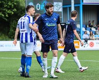HL20260509005 SCHERPENZEEL, NETHERLANDS - MAY 9: Barry Beijer (l) of Scherpenzeel, Berwout Beimers (r) of Genemuiden Competition match between vv Scherpenzeel vs SC...