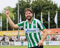 HL20260815017 GENEMUIDEN, NETHERLANDS - AUGUST 2026: Berwout Beimers of Genemuiden. Competition match between SC Genemuiden vs DVS '33 at Sports complex “the Wetering” on...