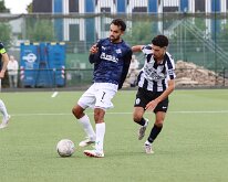 HL22082026013OP UTRECHT, NETHERLANDS - AUGUST 22, 2026: Mitchell van Rooijen (l) of Genemuiden. Competition match between USV Hercules vs SC Genemuiden at Sports complex...