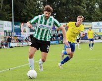 HL20260905011 STAPHORST, NETHERLANDS - SEPTEMBER 5: Berwout Beimers (l) of Genemuiden, Matthias Reimink (r) of Staphorst. Competition match between v.v. Staphorst vs SC...