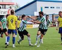 HL20260905016 STAPHORST, NETHERLANDS - SEPTEMBER 5: Sander ERgbers (l), Berwout Beimers (r) of Genemuiden. Competition match between v.v. Staphorst vs SC Genemuiden at...