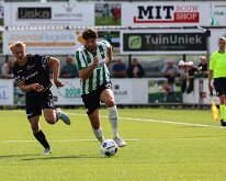 HL20260912011 GENEMUIDEN, NETHERLANDS - SEPTEMBER 12: Lars van Putten (l) of SVZW, Berwout Beimers (r) of Genemuiden. competition match between SC Genemuiden vs SVZW at...