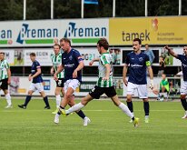 HL20260926006 GENEMUIDEN, NETHERLANDS - SEPTEMBER 26: Jessy Lobbes (l) of Purmersteijn, Hadde Pleijsier (r) of Genemuiden. Competition match between SC Genemuiden vs...