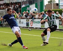 HL20260926018 GENEMUIDEN, NETHERLANDS - SEPTEMBER 26: Timo Polman (l) of Purmersteijn, Sander Egbers (r) of Genemuiden. Competition match between SC Genemuiden vs...