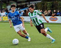HL20261003006 HOOGEVEEN, NETHERLANDS - OKTOBER 2026: Skip Jonker (l) of Hoogeveen, Thijmen de Lange (r) of Genemuiden. Competition match between vv Hoogeveen vs SC Genemuiden...