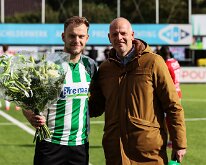 HL20261010004 GENEMUIDEN, NETHERLANDS - OKTOBER 10: Bart Jan Brouwer (l), Albert Flier (r) of Genemuiden. Competition match between SC Genemuiden vs DOVO at Sports complex...