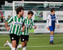 HL20261024018 GENEMUIDEN, NETHERLANDS - OCTOBER 2026: Berwout Beimers (l), Jasper Tuinman (r) of Genemuiden. Competition match between SC Genemuiden vs ADO '20 at Sports...